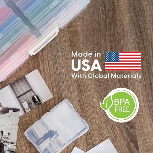 IRIS USA Photo Storage Box |Made in USA| 16 Cases - (2-Pack) - Clear - Image 2