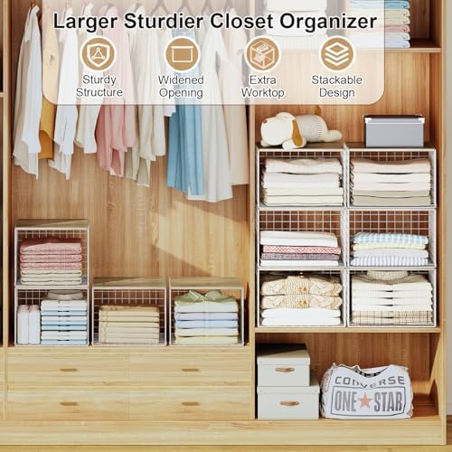 4 Widened & Heightened Closet Organizers And Storage Shelves With Top Board - Image 3