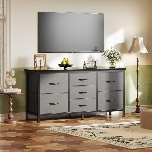 DUMOS 7 Drawer Fabric Dresser, Clothes Organizer Storage Tower for Bedroom - Image 2