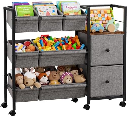 Modanais Kids Toy Organizers and Storage Bins, Black by HomeOrganizersandStorage