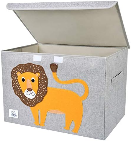Large Toy Box Storage with Lid, Foldable Fabric Toy Chest Storage for Kids by CLCROBD
