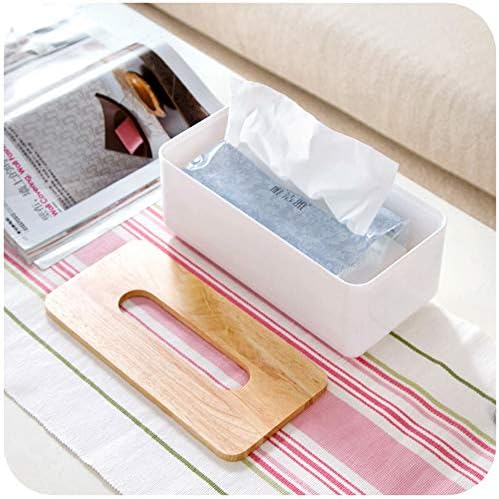 Pojah Wooden Rectangular Tissue Box Holder for Storage on Bathroom Vanity, Countertop, Bedroom Dresser (Medium, 10.2x5.1x3.3 inch) - Image 5