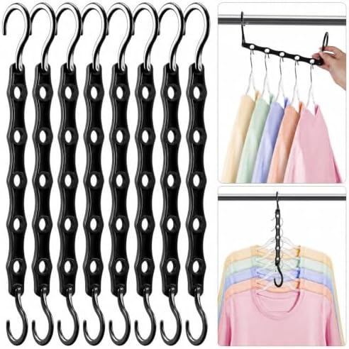 HOUSE DAY Closet Organizers and Storage 8 Pack - Black, Saving Closet Space by HOUSEDAY