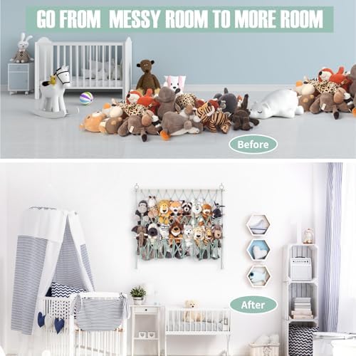 Stuffed Animal Net or Hammock Large Wall Hanging Organizer for Plush Toys - Image 5