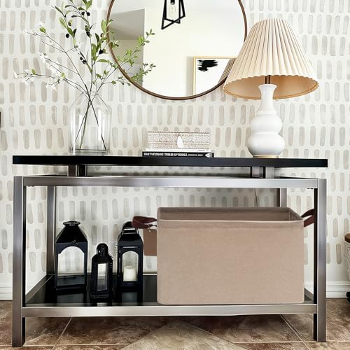 CHICVITA 45L Extra Large Fabric Storage Bins for Shelves, 2Pack, Brown - Image 4
