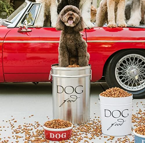 Harry Barker Classic Silver Dog Food Storage Canister – Medium, Airtight Stainless Steel Pet Food Container, Holds Up to 22 lbs Dry Dog Food, Kitchen Counter & Pantry Storage - Silver - Image 5