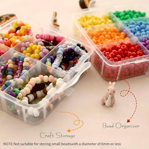 2pack 3-Tier Stackable Bead Storage Container Box 18 Compartments Organizer - Image 2
