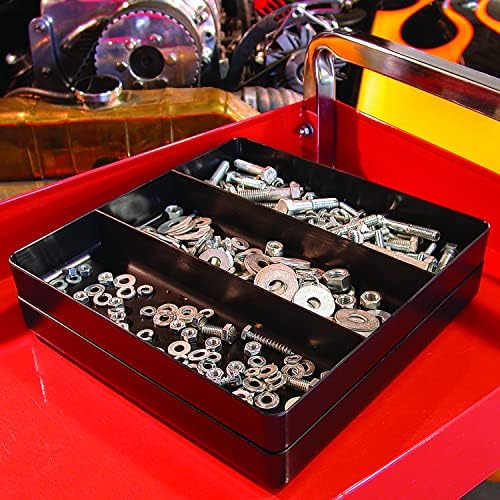 Ernst Manufacturing Toolbox Tray: Stackable Tray in Orange with 3 Compartments - Ideal for Trades, Mechanics, Electricians, Plumbers, Household Use, Hobbies, and More - Heavy Duty - Made in the USA - Image 4