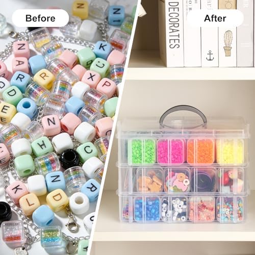 Stackable Bead Organizer 3 Tier with 90pcs Small Boxes Storage Container - Image 4