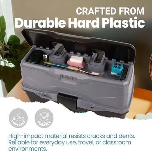 ArtBin 3-Tray Art Supply Box with Handle, Durable Hard Plastic - Image 6