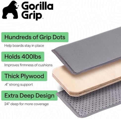 GORILLA GRIP Couch Cushion Support Board for Sagging Sofas, 24x78 Gray - Image 2