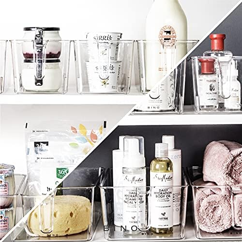 BINO l Plastic Storage Bins l THE HOLDER COLLECTION l 2-Pack, Medium Multi-Use Clear Containers for Organizing with Built-in Handles l Pantry Organization & Storage l Kitchen Organizer l Storage Bins - Image 5