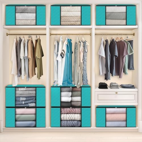 Fab totes 8 Pack Storage Bags for Clothes Blanket Storage Bins with Lids - Image 6