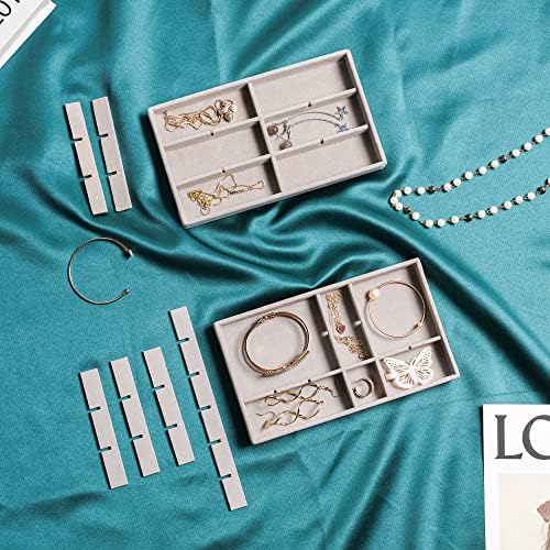 Frebeauty Jewelry Trays for Drawer,Set of 6 Jewelry Organizer and Storage - Image 6