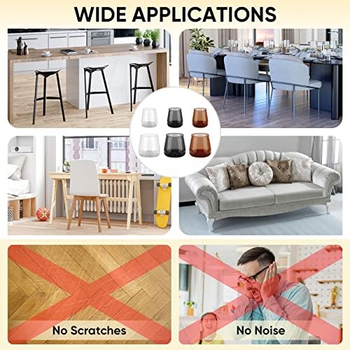 BALEINE 32PCS Silicone Chair Leg Floor Protectors for Hardwood Floors - Image 5