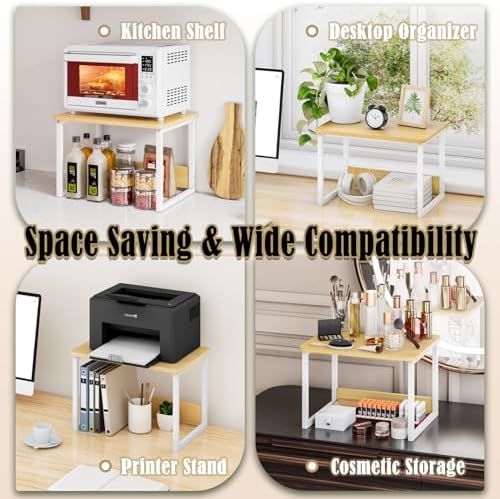 MARTY Countertop Organizer,17.1"x12.4", Cabinet Organizer Microwave Stand - Image 7