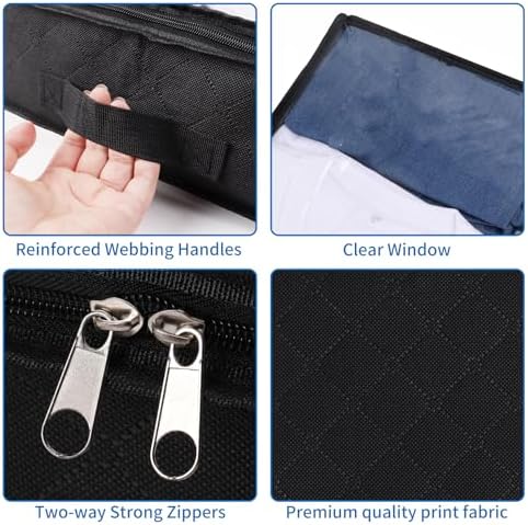 Fixwal Black Underbed Storage Bags with Clear Window and 2 Reinforced Handles Under Bed Storage Containers for Clothing, Bedding, Comforter (2 Pack) - Image 4