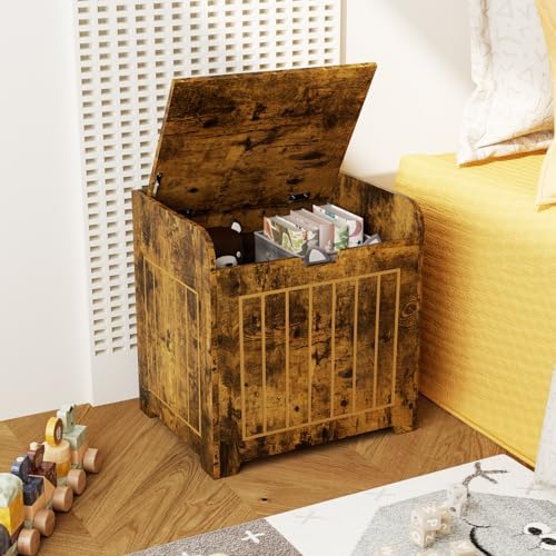 Aenuert Storage Chests, Small Cube Organizer Box,Wooden Entryway Storage (Brown, Without Handles) - Image 5