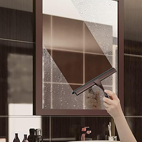 Hiware All-Purpose Shower Squeegee for Shower Doors, Bathroom, Window and Car Glass - Bronze, Stainless Steel, 10 Inches - Image 4