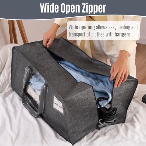 VENO Heavy Duty Moving Bags, Storage Bags, Clear Window, Gray, 8 Pack - Image 2