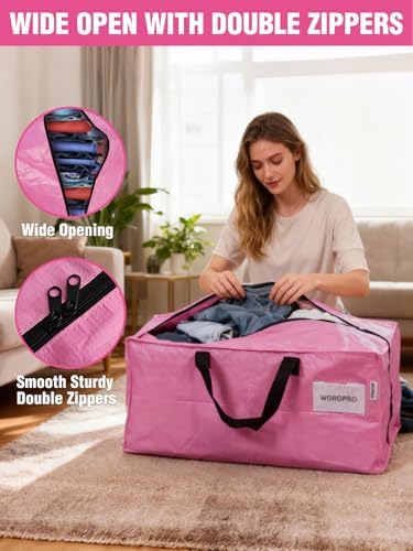 WORKPRO 1 Pack Extra Large Moving Bags with Backpack Straps & Handles - Image 6