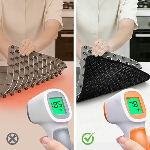 Heat Resistant Mats for Countertop/Air Fryer, 35.4×15.4 in, Black - Image 3