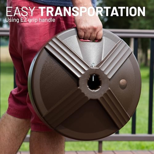 US Weight Durable 50 Pound Fillable Umbrella Base Designed to be Used with a Patio Table - Image 5