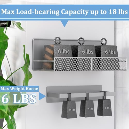 DTUQYX Magnetic Shelf for Washing Machine 4-Pack: Widen Magnetic Laundry Organizer (5"-6") with Hanger Organizer, Strong Magnet, Rust Proof, Heavy Duty Magnetic Spice Rack for Refrigerator (Grey) - Image 3