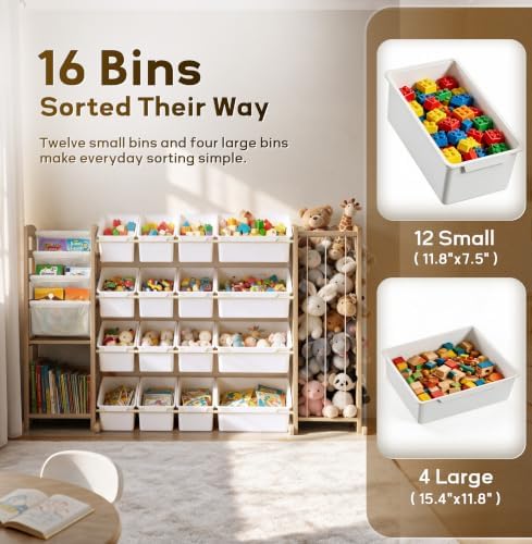 【 In 】 Stuffed Animal Storage kid toy Organizer Bins for Boys Kids Room - Image 4