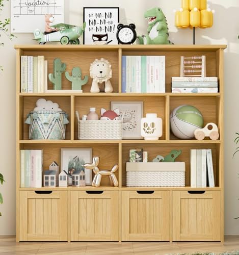 FINETONES Montessori Bookshelf and Kids Toy Storage Organizer with Drawers by finetones