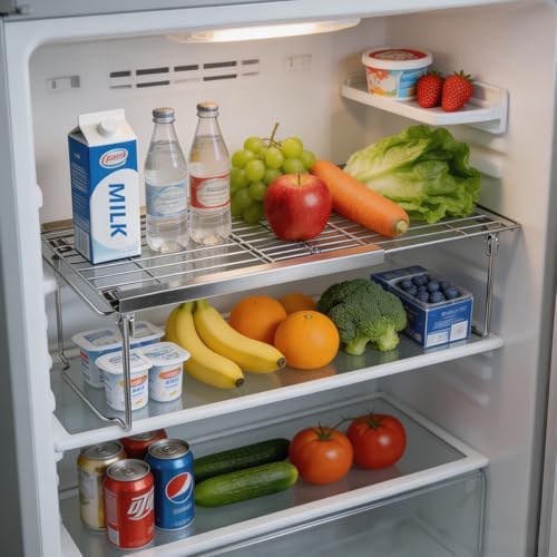 Orgneas Expandable Freezer Shelf Cooler Shelf Organizer 15.8"-22" - Image 3