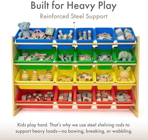 Humble Crew Kids Toy Organizer with 20 Bins, 4 Tier Storage for Playroom - Image 4