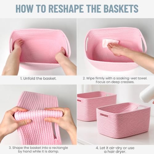 5 Pack Woven Storage Baskets, Decorative Storage Bins for Organizing - Image 6
