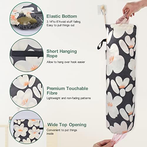 TOGETRUE Plastic Bag Holder, Lightweight Wall Mount Floral Grocery Bag Holder, Reusable Shopping Bag Storage Holder Organizer for Kitchen Pantry (Basic Black) - Image 4