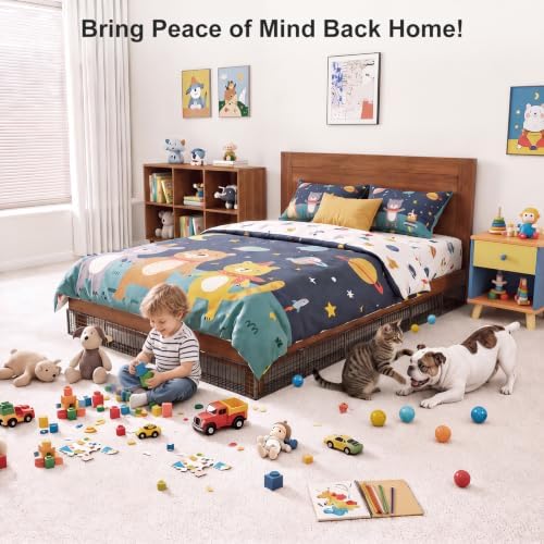 12 Pcs Under Bed Blocker for Pets, Floor-Safe Under Couch Blocker - Image 3