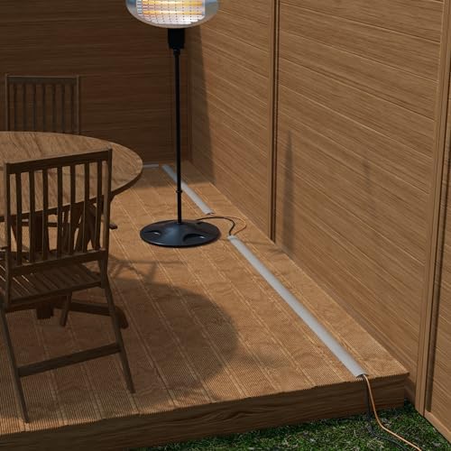 D-Line 30ft Floor Cord Cover, Floor Cable Protector, Extension Cord Cover, Protect Wires & Prevent Cable Trips, Cable Management Solution - Cord Cavity = 0.63" (W) x 0.31" (H) - Beige - Image 6