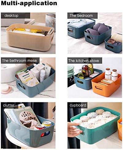 OWill 7 Pcs 2.1 L Plastic Storage Bins and Baskets for Efficient Home Classroom Organization Small Containers in Multicolour for Kitchen, Cupboard box, and Bathroom Organizer on Shelves and Tubs - Image 5