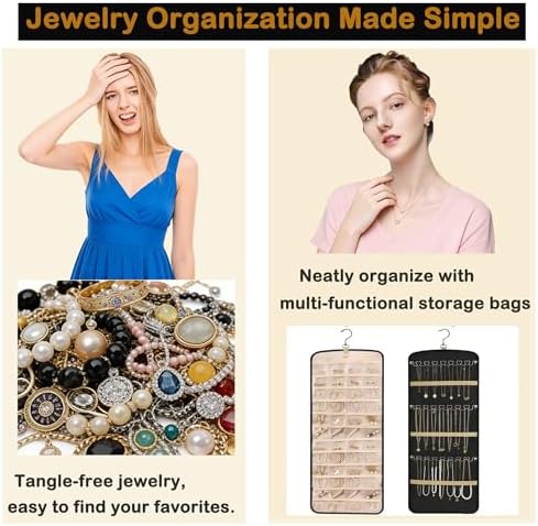 Hanging Jewelry Organizer, 1Pcs Double-Sided Jewelry Organizers and Storage - Image 2