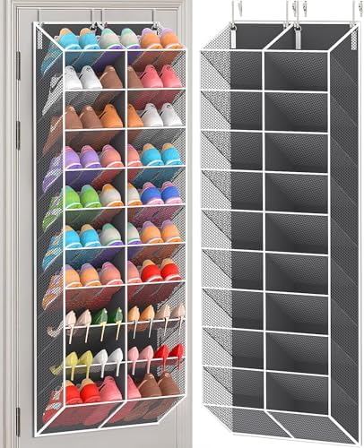 UVIAHOMI Over the Door Shoe Organizer for 30 Pairs, 10-Tier, Dark Grey by UVIAHOMIHOMEORGANIZER