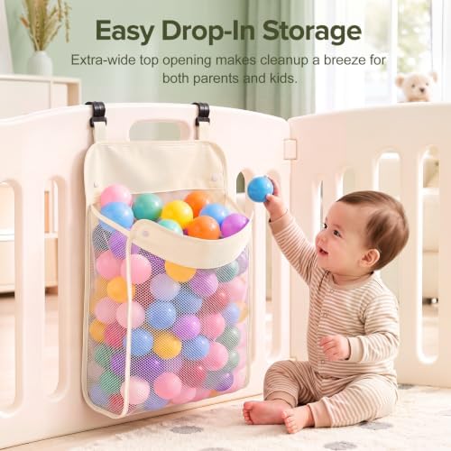 Playpen Toy Organizer, Stuffed Animal Storage & Hanging Diaper Organizer - Image 2