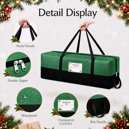 Christmas Tree Storage Bag, Fits 10-12 Ft Artificial Trees, Green - Image 4