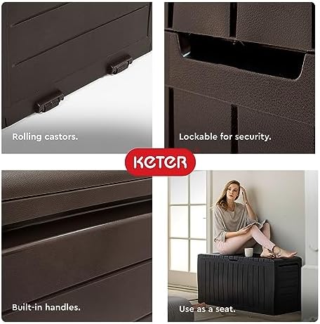 Keter Marvel 71 Gal Outdoor Storage Box for Patio and Pool Accessories - Image 5