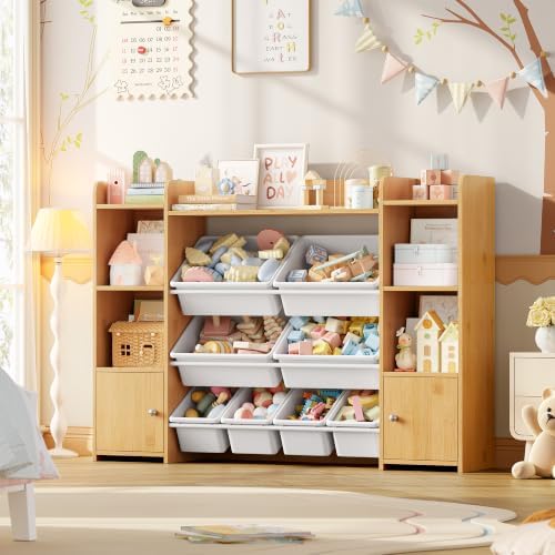 FOTOSOK Toy Storage Organizer with 8 Toy Bins, Toy Organizer Toy Bin for Kids - Image 3