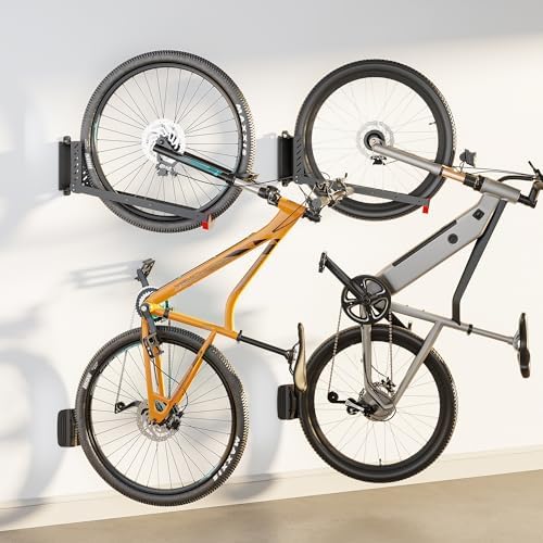 monTEK No-Lift Swivel Bike Wall Mount, Bike Hangers for Garage, 2 Pack by monTEK