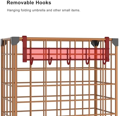 AWTATOS Umbrella Holder Entryway, Umbrella Stand Freestanding, Brown - Image 6