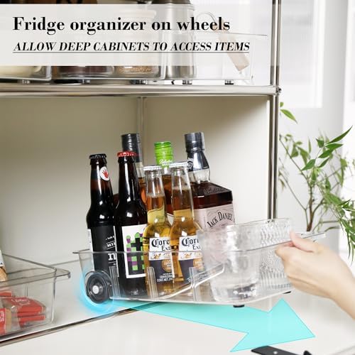 LXLXXL Fridge Organizer and Storage Drawer Rolling Refrigerator Bins,3 Pack - Image 4