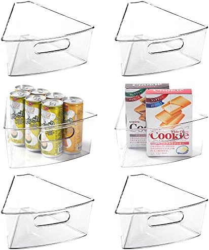 Leeden Lazy Susan Cabinet Organizer, 1/8 Wedge Bins for 28in, 6 Pack by LEEDEN
