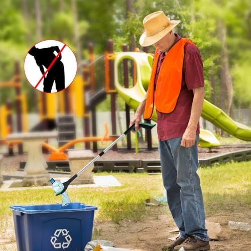 6-Piece Heavy-Duty Trash Collection Tool - 32-Inch Lightweight Telescopic Grabber Ergonomic Handle, Non-Slip Grip | Multi-Purpose Mobility Aid for Seniors - Image 6
