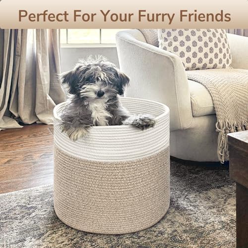 Goodpick Woven Rope Basket for Blankets Fit Nursery & Living Room, 45L - Image 5