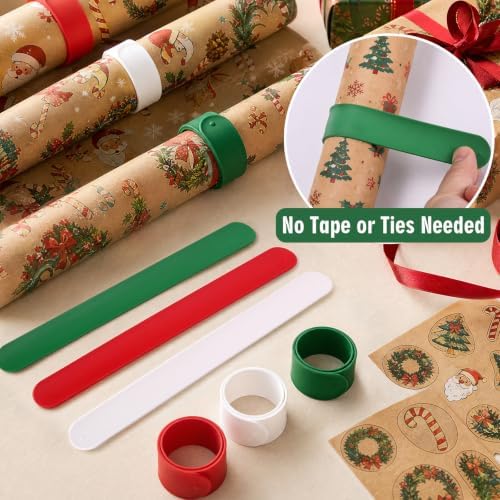 Yinsun 12Pcs Wrapping Paper Roll Holder, Holiday Flip Wraps Storage - Image 5